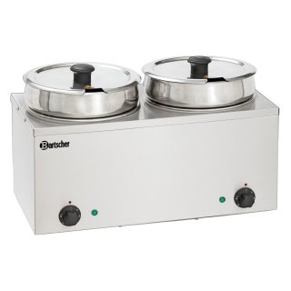 Bain Marie Hotpot, 2x Topf, 6,5 L